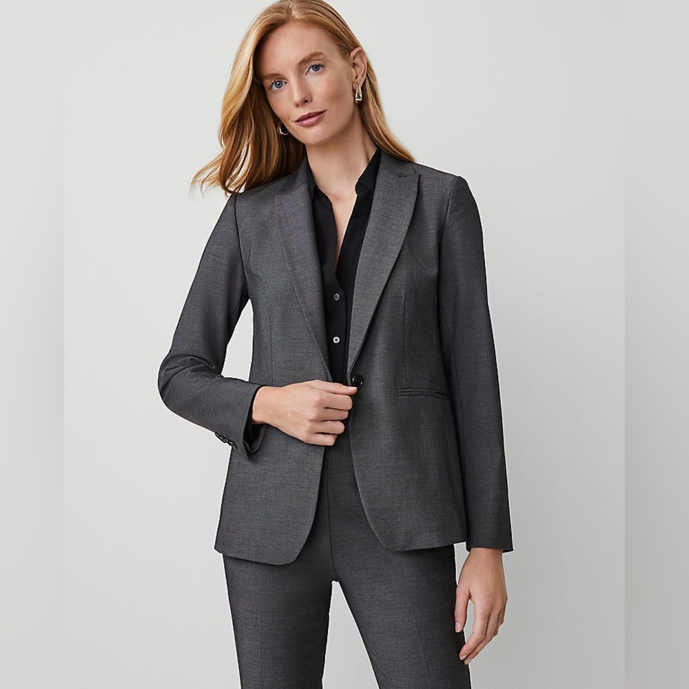 Ann Taylor Charcoal Pant Suit. Blazer and Pants.